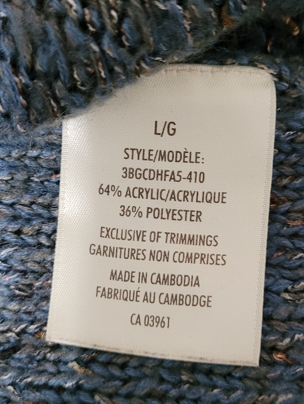 Denver Hayes Teal Speckled Open Front Cardigan Sweater Sz Large - Picture 11 of 11